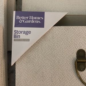 Better Homes & Gardens off white fabric bins. 8 total. Great/perfect condition.
